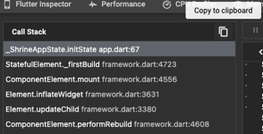 Call stack view Call stack view